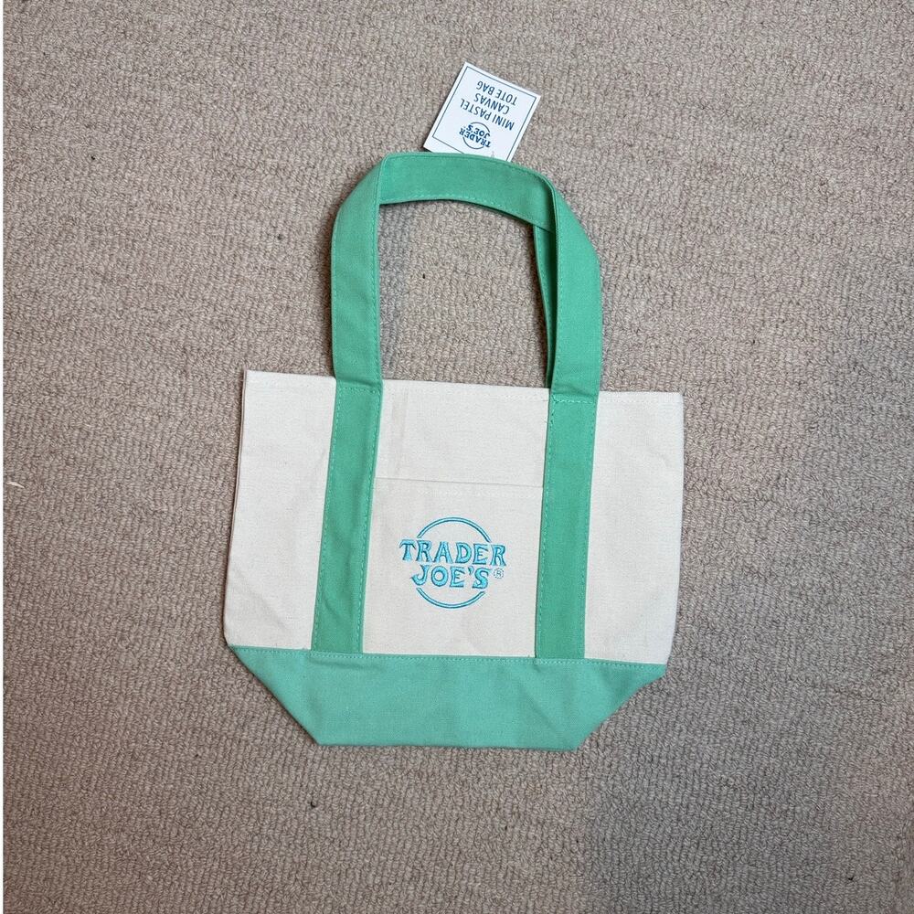 Trader Joe's Mini Tote Bag - Pastel Green
